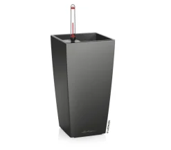 LECHUZA® Lechuza Tischgefäße|Lechuza Pflanzgefäße & Töpfe - MAXI/MINI-CUBI, All-in-One-Set, hochglanz Dunkelgrau
