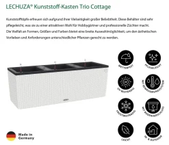 LECHUZA® Polyrattan-Kasten Trio Cottage, rechteckig Weiß Online