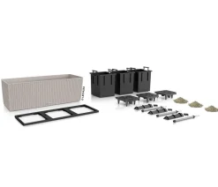 LECHUZA® Pflanzkübel & Blumenkästen|Lechuza Pflanzgefäße & Töpfe - Polyrattan-Kasten Trio Cottage, rechteckig Hellbraun