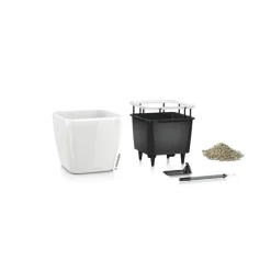 LECHUZA® QUADRO LS, All-in-One-Set Weiß Best