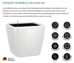 LECHUZA® Lechuza Pflanzgefäße & Töpfe|Lechuza Tischgefäße > QUADRO LS, All-in-One-Set