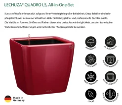 LECHUZA® Lechuza Pflanzgefäße & Töpfe|Lechuza Tischgefäße > QUADRO LS, All-in-One-Set
