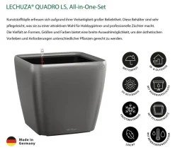 LECHUZA® Lechuza Pflanzgefäße & Töpfe|Lechuza Tischgefäße > QUADRO LS, All-in-One-Set