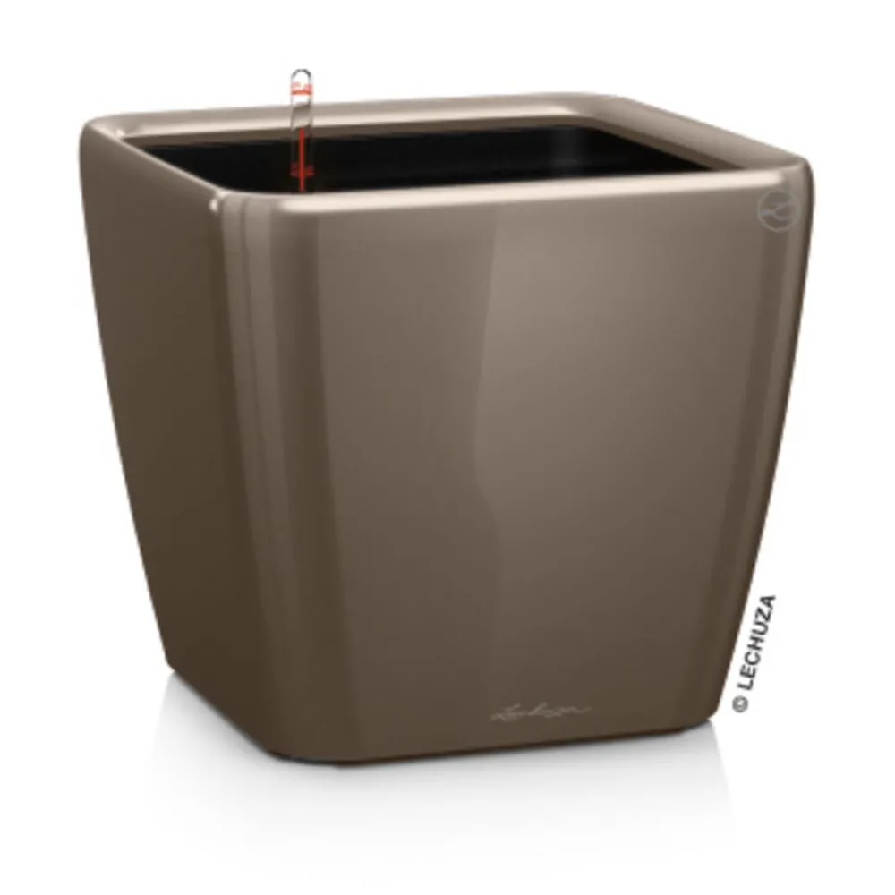 LECHUZA® QUADRO LS, All-in-One-Set Taupe Best