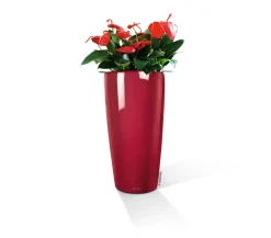 LECHUZA® Lechuza Pflanzgefäße & Töpfe|Blumentöpfe & Übertöpfe > Rondo hochglanz All-in-One-Set, scarlet rot, 15759