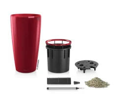 LECHUZA® Lechuza Pflanzgefäße & Töpfe|Blumentöpfe & Übertöpfe > Rondo hochglanz All-in-One-Set, scarlet rot, 15759