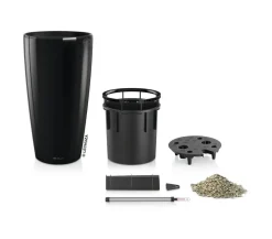 LECHUZA® Rondo hochglanz All-in-One-Set , 15789 Schwarz