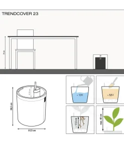 LECHUZA® Lechuza Pflanzgefäße & Töpfe|Blumentöpfe & Übertöpfe > TRENDCOVER Kork, All-in-One Set