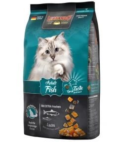 Leonardo Cat Food Trockenfutter Katze - Leonardo Trockenfutter für Katzen Adult Fish, Lachs