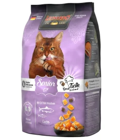 Leonardo Cat Food Trockenfutter Katze - Leonardo Trockenfutter für Katzen Senior Getreidefrei, Lachs