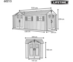 LIFETIME Gartenhäuser & Gerätehäuser > Gerätehaus Chateau, ca. B533,4/H238,8/T243,8 cm