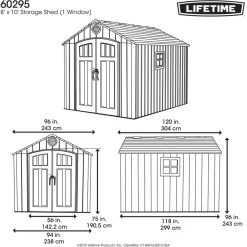 LIFETIME Gartenhäuser & Gerätehäuser - Gerätehaus Jupiter, ca. B243/H243/T304 cm