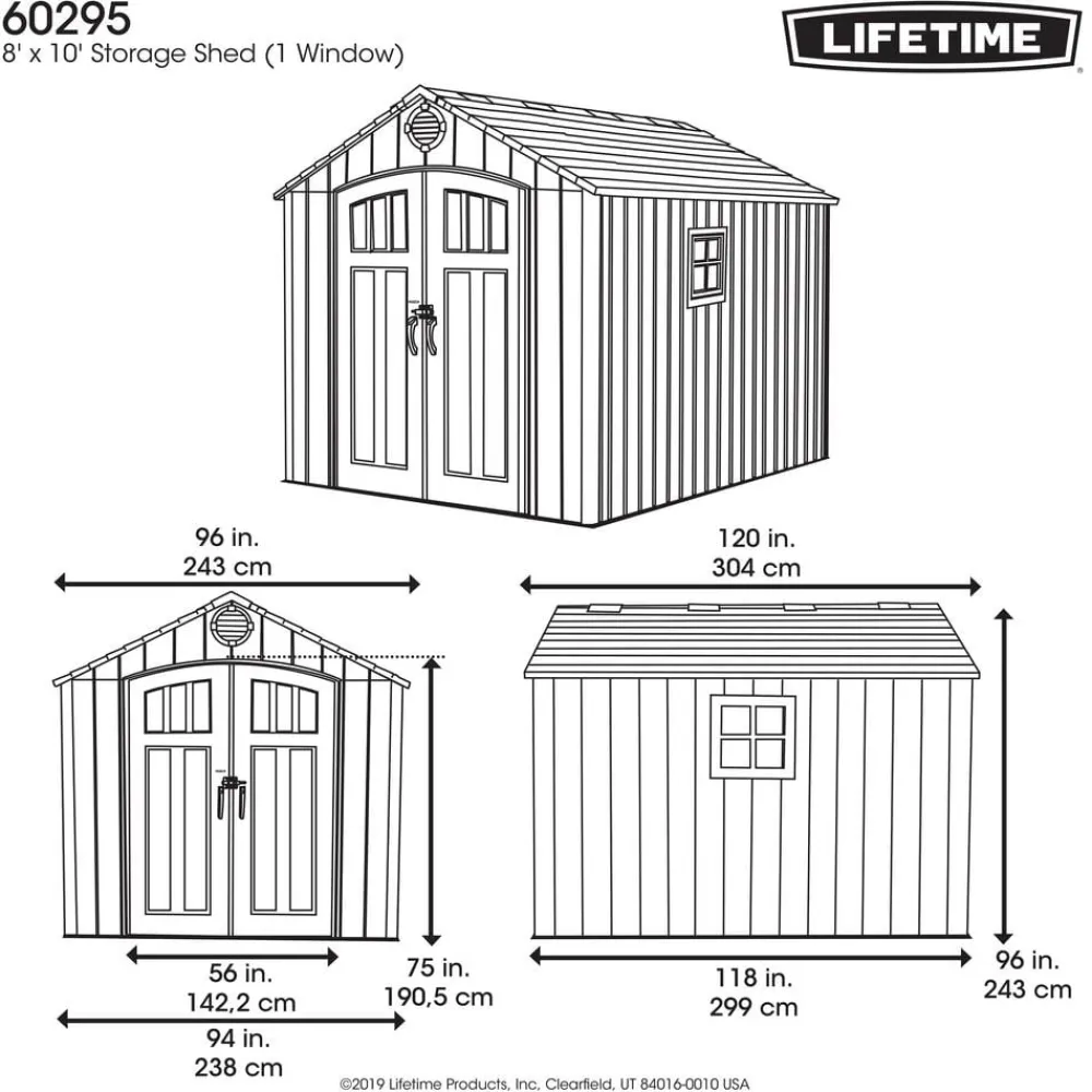 LIFETIME Gartenhäuser & Gerätehäuser - Gerätehaus Jupiter, ca. B243/H243/T304 cm