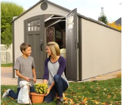 LIFETIME Gerätehaus Makro, ca. B609,6/H243,84/T243,84 cm Hellgrau
