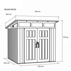LIFETIME Gerätehaus Merkur, ca. B254/H237/T254 cm Outlet