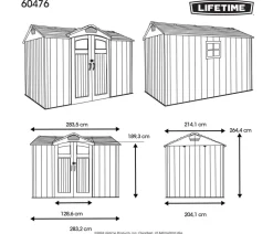 LIFETIME Gerätehaus Ohio, ca. B283,5/H265/T214,1 cm Grau Online