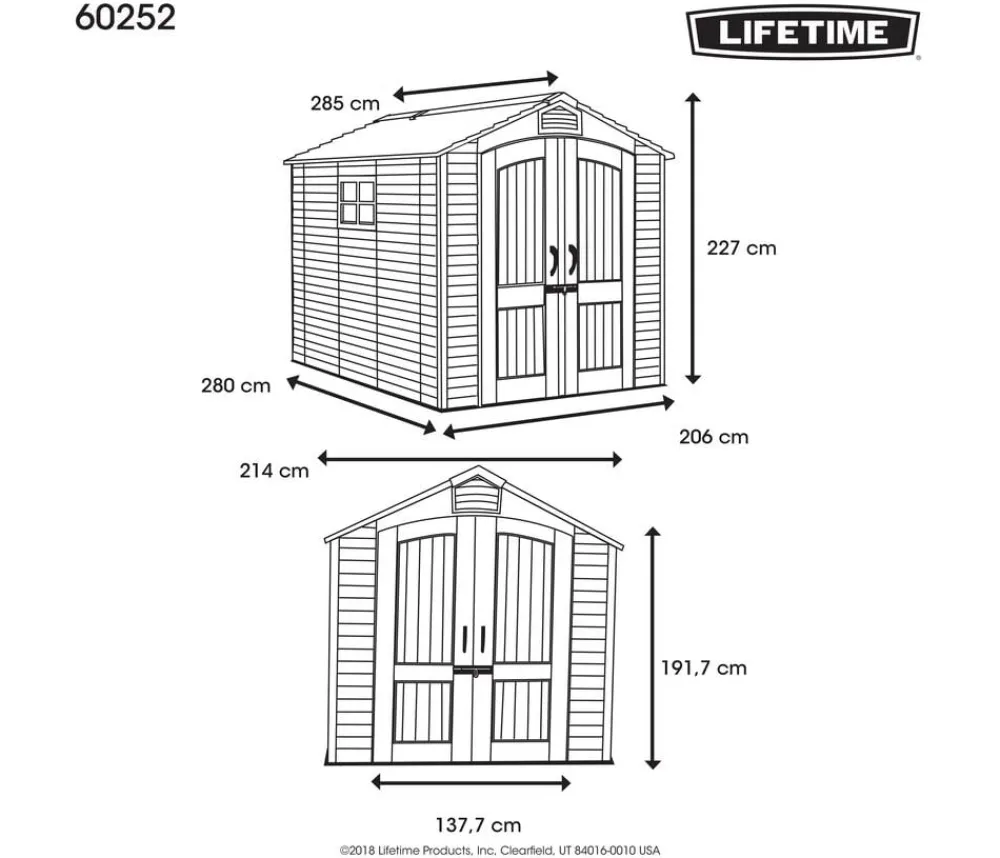 LIFETIME Gartenhäuser & Gerätehäuser > Gerätehaus Phoenix, ca. B214/H227/T285 cm