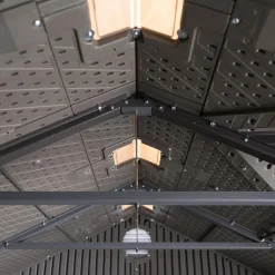 LIFETIME Gartenhäuser & Gerätehäuser - Gerätehaus Saturn, ca. B304,8/H244/T243,84 cm Dunkelgrau