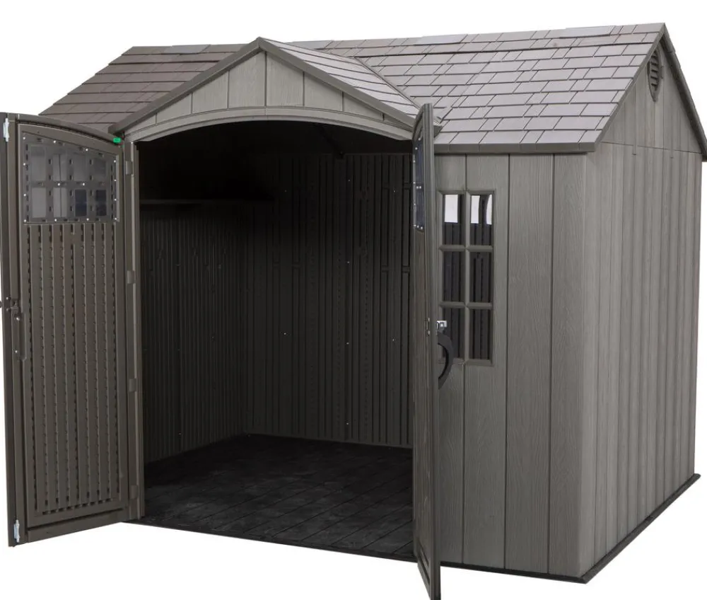 LIFETIME Gartenhäuser & Gerätehäuser - Gerätehaus Saturn, ca. B304,8/H244/T243,84 cm Dunkelgrau