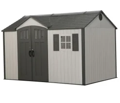 LIFETIME Gerätehaus Texas, ca. B381/H243,84/T243,84 cm Hellgrau Outlet
