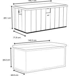 LIFETIME Kissenbox Harmony, 570 l Dunkelgrau Online