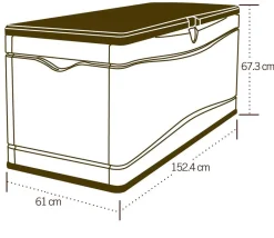 LIFETIME Kissenbox, 495 l Dunkelgrau Hot