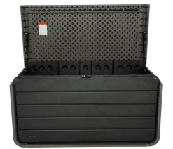 LIFETIME Kunststoff Gartenbox Space XL, 625 Liter, ca. B146,7/H77,2/T72,4 cm Grau Online