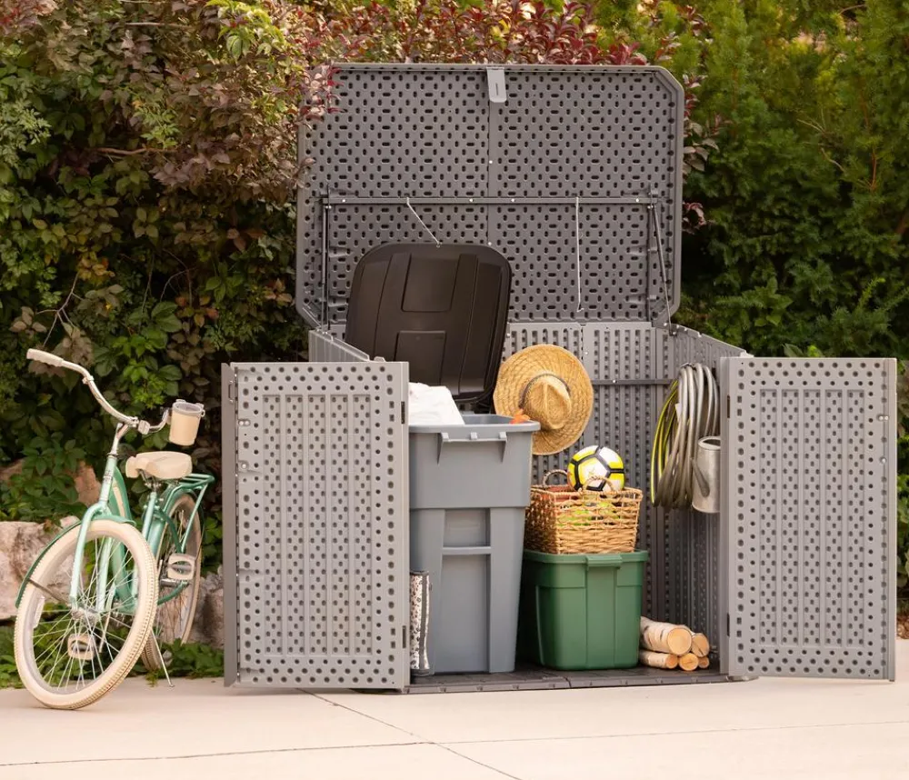 LIFETIME Aufbewahrungsboxen|Mülltonnenboxen > Mülltonnenverkleidung Phil 2er Box, ca. B146/H128/T94 cm
