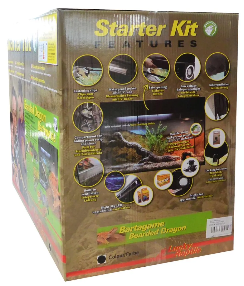 Lucky Reptile Terrarium > Starter Kit Komplettset Bartagame, ca. B80/H52/T40 cm