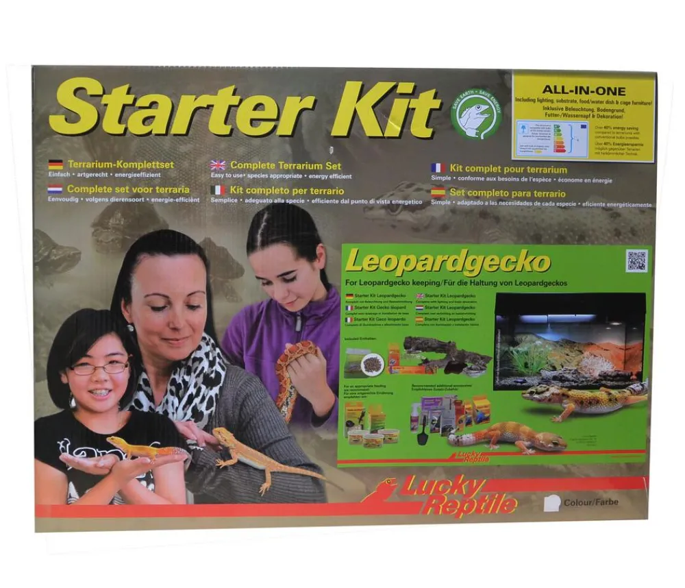 Lucky Reptile Terrarium - Starter Kit Komplettset Leopardgecko, ca. B80/H52/T40 cm Schwarz