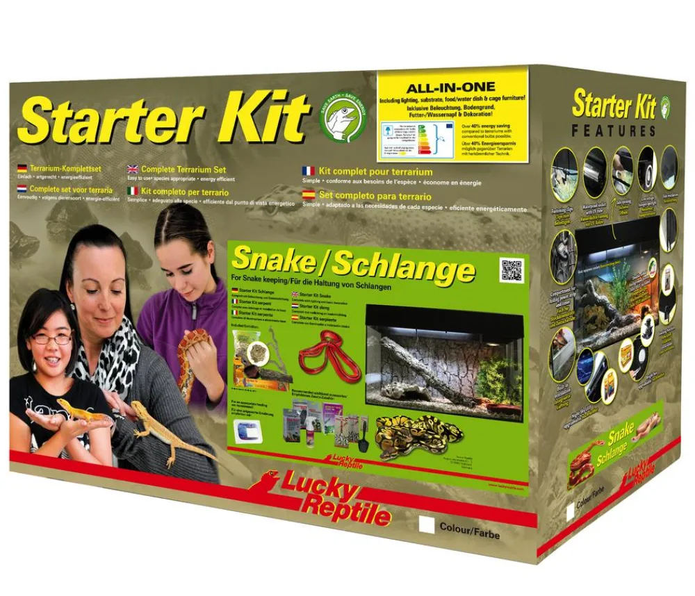 Lucky Reptile Terrarium - Terrarium Starter Kit Komplettset Schlangen Schwarz