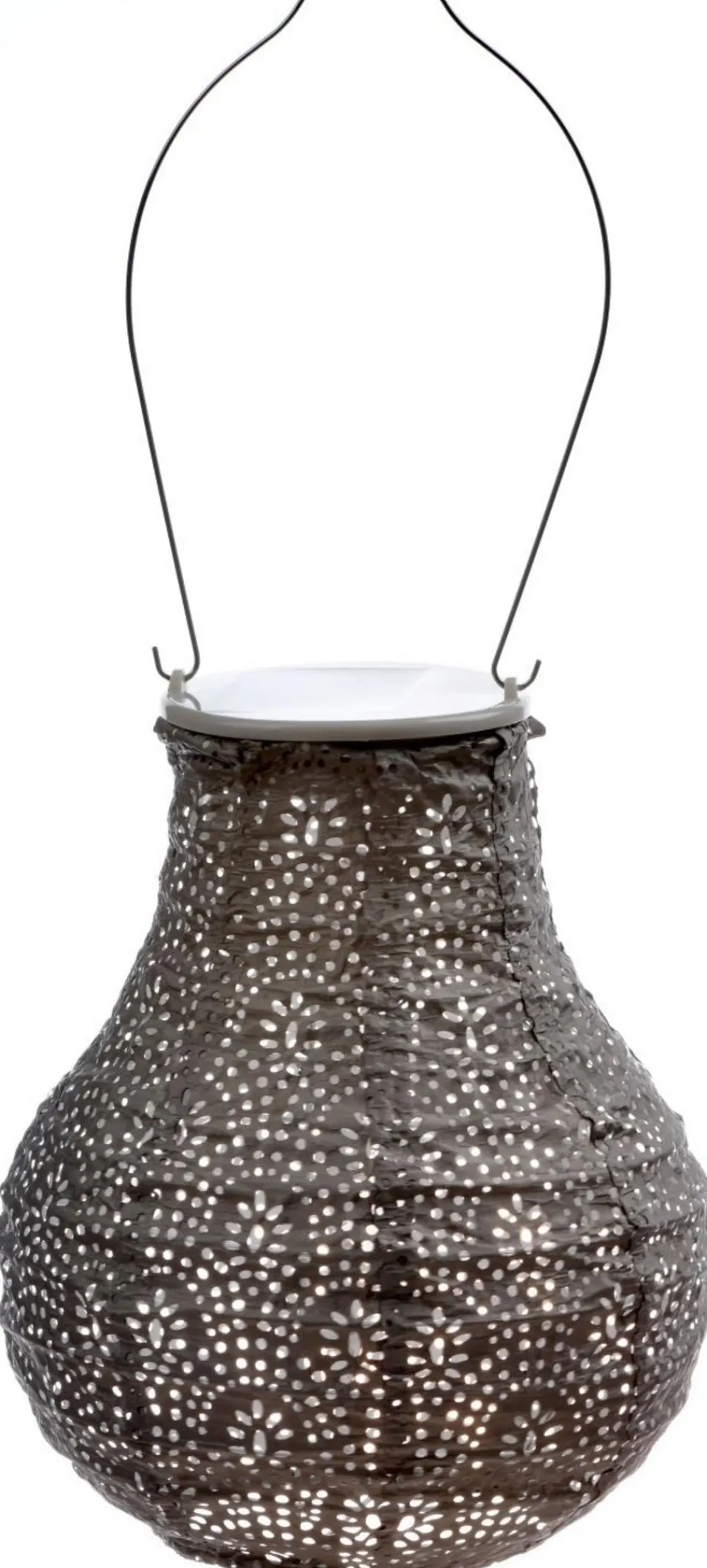 Lumiz Solarleuchten > Solar-Lampion Bulb Fan Taupe, ca. Ø16/H20 cm