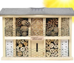 LUXUS-INSEKTENHOTELS Solar-Insektenhotel Landsonne, ca. B47/H34/T12,5 cm Schwarz New