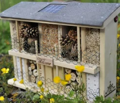 LUXUS-INSEKTENHOTELS Solar-Insektenhotel Landsonne, ca. B47/H34/T12,5 cm Schwarz New