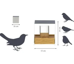 LUXUS-VOGELHAUS Vogelhäuser & Futterspender - Futterhaus Bauhaus II, /, ca. B15/H16/T15 cm