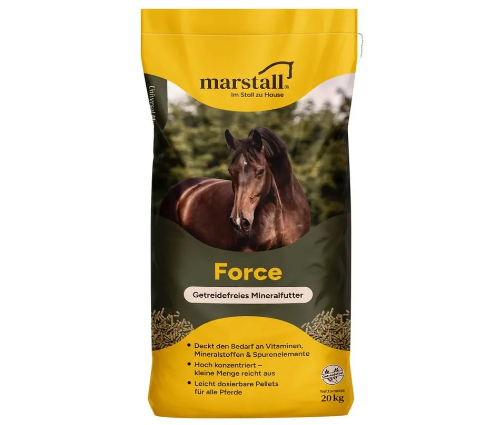 marstall® Pferdefutter & Zusatzfutter - Pferdefutter Mineralfutter Force, 20 kg