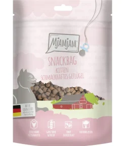 MjAMjAM® Katzensnack Snackbag schmackhaftes Geflügel, Kitten, 125 g Hot