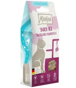 MjAMjAM® Katzenleckerlies & Getränke - Katzensnack Snackbox vorzügliches Straußenfilet, Adult, 40 g