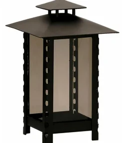 Moll Grabschmuck & Grabgestaltung - Grablampe, Stahl/Glas, , ca. H20 cm Schwarz