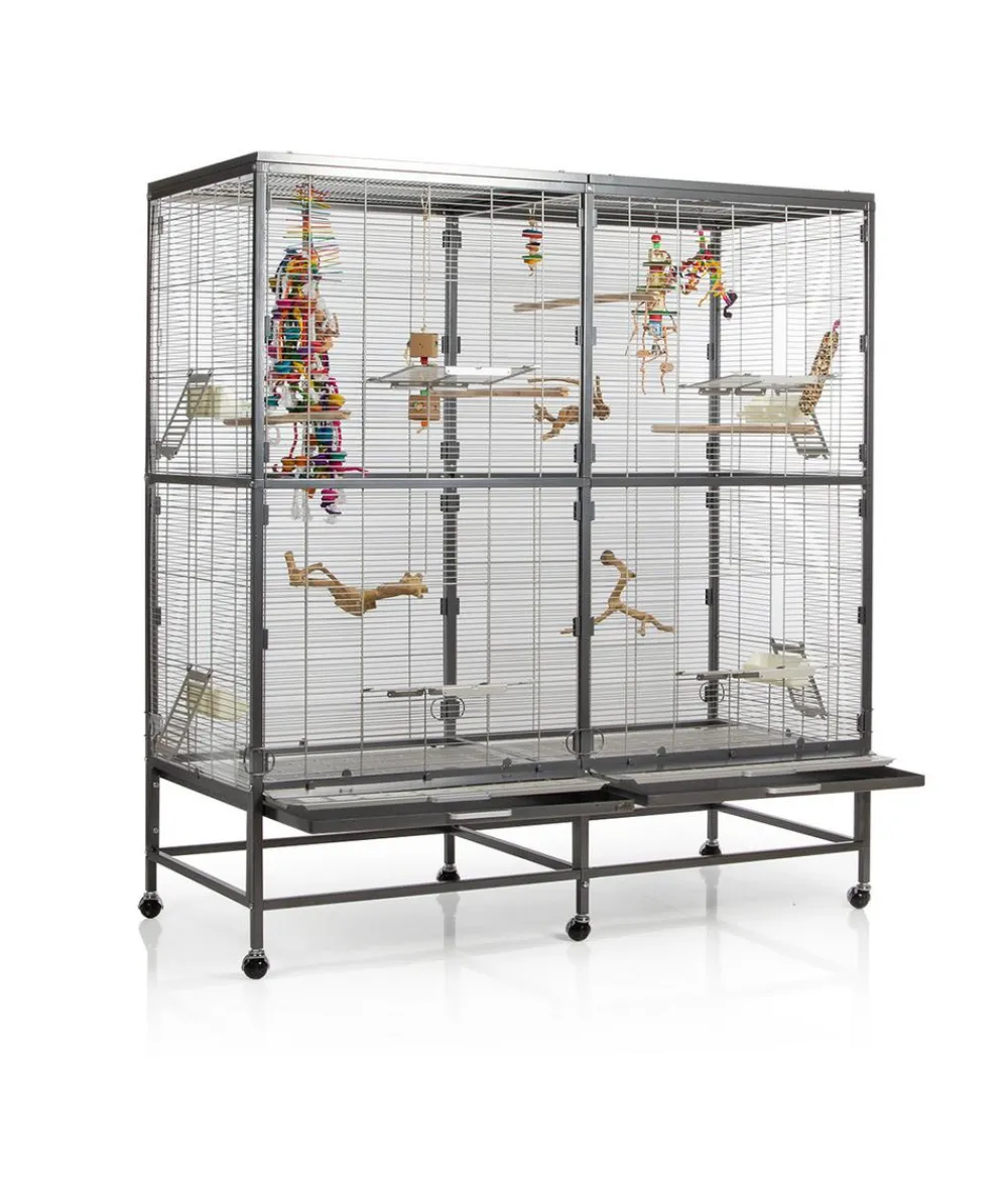 Montana Vogelvoliere Paradiso 150 Dunkelgrau New