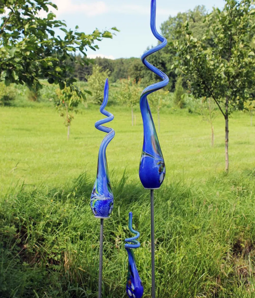 MP Glaszauber Gartenkugeln & Glas Deko > Glas-Spirale, ca. Ø12/H55 cm