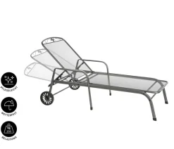 MWH Relaxliegen|Gartenliegen Metall > Gartenliege Savoy, ca. B81/H52/T187 cm