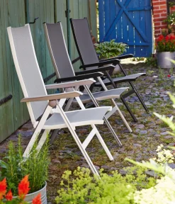 MWH Balkonmöbel Aluminium|Gartenstühle Aluminium - Klappsessel Elements