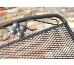 MWH Gartenstühle Metall|Stapelstühle - Metall-Gartensessel Savoy Grau