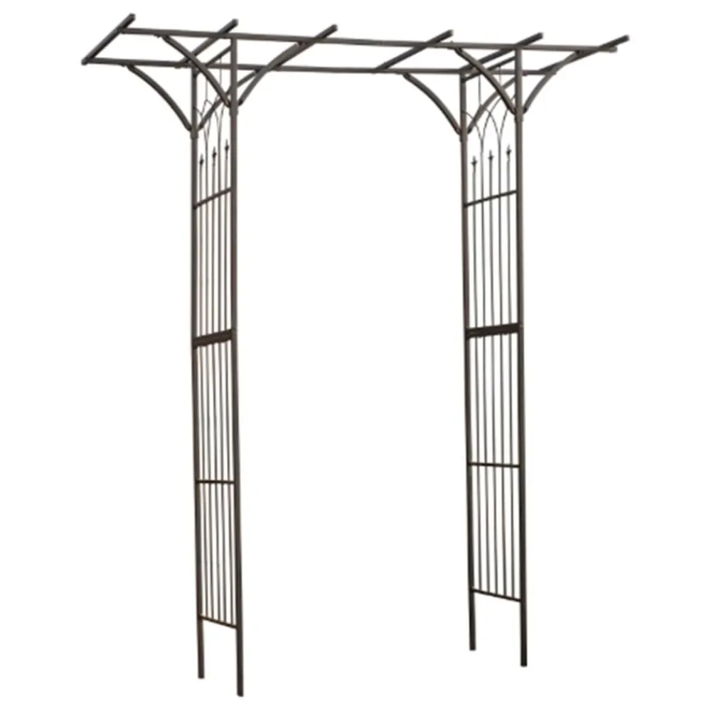 NATURE Rosenbögen - Metall Rosenbogen, ca. B114/H232/T66 cm Schwarz