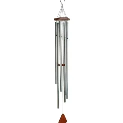 Nature´s Melody Windspiele & Gartenstecker - NATURE'S MELODY Klangspiel Premium, 17,8 x 15,2 x 144 cm Silber