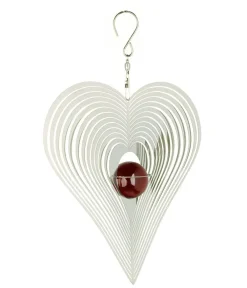 Nature´s Melody Windspiele & Gartenstecker > NATURE'S MELODY Windspiel Cosmo Herz, 18,5 x 4,5 x 27 cm, /rot