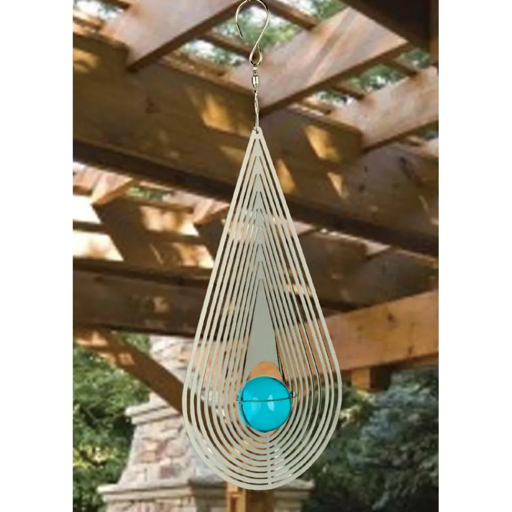Nature´s Melody Windspiele & Gartenstecker - NATURE'S MELODY Windspiel Cosmo Träne, 13 x 4,5 x 33,5 cm, /blau