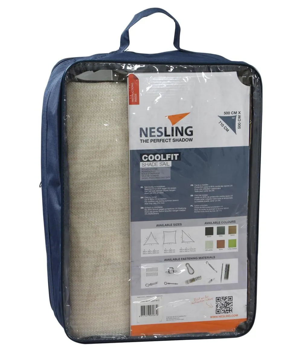Nesling Sonnensegel Coolfit, dreieckig, ca. B500/T710 cm Creme New