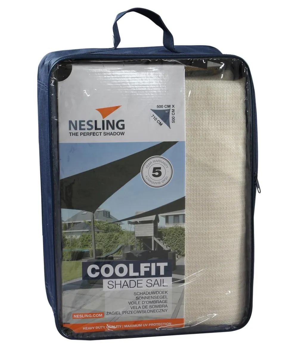 Nesling Sonnensegel Coolfit, dreieckig, ca. B500/T710 cm Creme New